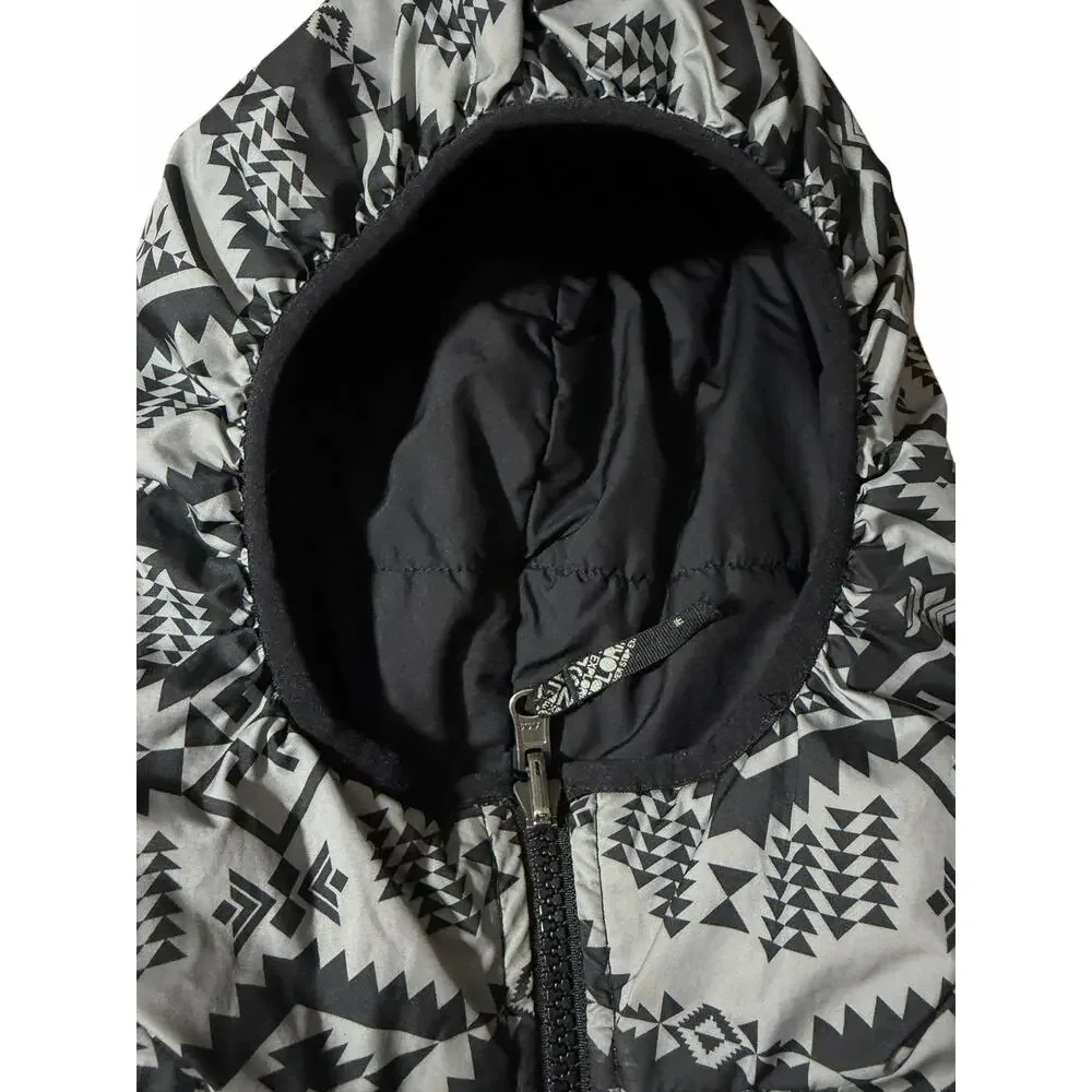 The North Face Boys Reversible Hooded Puffer Jacket Black M 10/12 Insulated